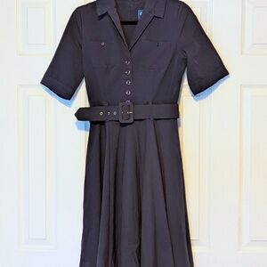 Collectif Navy Katerina Shirt Dress